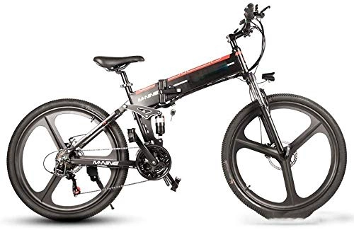 Bicicletas eléctrica : YOUSR Bicicleta Elctrica Bicicleta Elctrica Multifuncin 26 Pulgadas De Litio Plegable Ciclomotor 48V Coche Elctrico Cross Country Mountain Bike