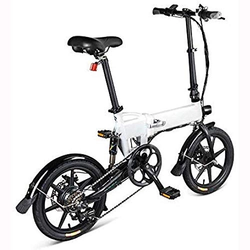 Bicicletas eléctrica : YOUSR Bicicleta Plegable Elctrica, Plegable Elctrica 250W 7.8Ah Aleacin De Aluminio 16 Pulgadas Black