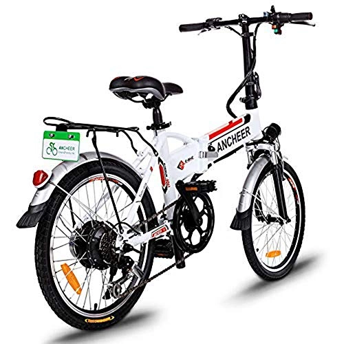 Bicicletas eléctrica : YOUSR Calidad 20 Inch 7 Gang EBike Plegable Aleación De Aluminio Bicicleta Batería De Litio Bicicleta Eléctrica Ciclismo Ciudad Bicicleta Eléctrica