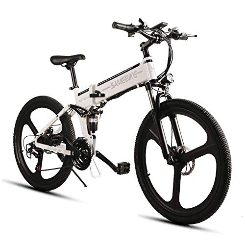 Bicicletas eléctrica : YOUSR La Bicicleta Eléctrica Plegable 48V 10AH 350W 25KM / H 26"Bicicleta De Aluminio MTB Bicicleta De Montaña Bicicleta De Cristal Líquido Pantalla Carga Máxima 90 Kg
