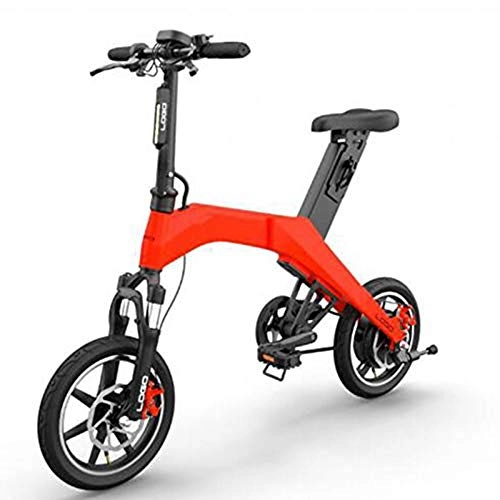 Bicicletas eléctrica : YOUSR Mini Bicicleta Elctrica Plegable 36V 350W 6.6AH Ciclo 12 Pulgadas Batera De Litio Bicicleta Elctrica Asiento Individual Ebike