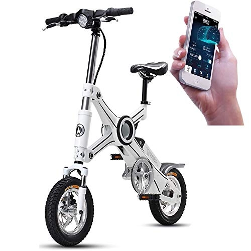 Bicicletas eléctrica : YOVYO Bicicletas Electricas Plegables 36V 250W Portátil Inteligente Bici Plegable Adulto para Hombre Y Mujer, Faros LED Inteligentes, Conexión Bluetooth, Control Remoto, Rodamiento 120KG