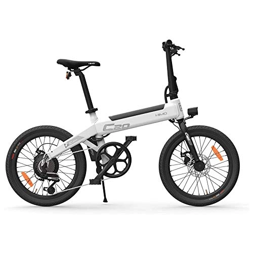 Bicicletas eléctrica : YSHUAI Bicicleta Eléctrica Plegable, Bicicleta Eléctricas Plegable Ebike Bikes para Adultos Motor De 250W 36V Bicicleta De Ciudad Velocidad Máxima 25 Km / H Capacidad De Carga 100 Kg, Blanco