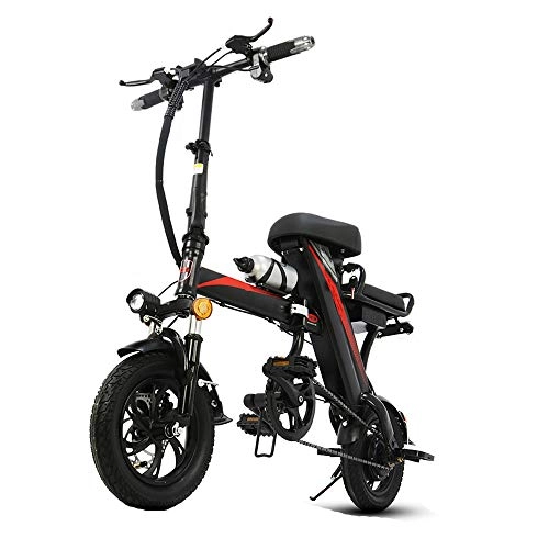 Bicicletas eléctrica : YXZNB Bicicleta Elctrica, Bicicleta Plegable 350W / 20AH / 48V Batera, con Neumticos A Prueba De Golpes, Adecuado para Jvenes Varones Al Aire Libre Fitness City Commuting, Negro