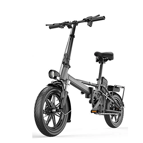 Bicicletas eléctrica : YXZNB Bicicletas Elctricas, Bicicletas De La Ciudad De Cercanas Elctrica Plegable, De 14 Pulgadas Ultra-Ligero, 400W / 48V / 15A Extrable Batera De Litio Recargable, Bicicletas Neutral