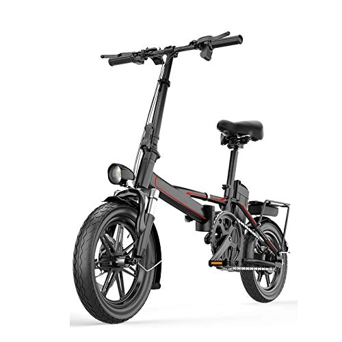 Bicicletas eléctrica : YXZNB Bicicletas Elctricas, Bicicletas De La Ciudad De Cercanas Elctrica Plegable, De 14 Pulgadas Ultra-Ligero, 400W / 48V / 8A Extrable Batera De Litio Recargable, Bicicletas Neutral
