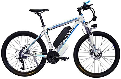 Bicicletas eléctrica : ZJZ Bicicleta de montaña eléctrica 26 '' Bicicleta eléctrica para Adultos 350W 48V 10AH Batería de Iones de Litio extraíble 21 Niveles de Cambio asistido y Tres Modos de Trabajo