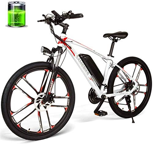 Bicicletas eléctrica : ZJZ Bicicleta de montaña eléctrica, batería de Litio de 26 Pulgadas, Bicicleta de montaña Todoterreno 350W 48V 8AH para Hombres y Mujeres para Viajes Todoterreno para Adultos 30 km / h
