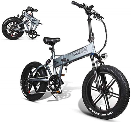 Bicicletas eléctrica : ZJZ Bicicleta eléctrica Bicicleta de montaña eléctrica Plegable de 20 Pulgadas Motor de 500W Batería de Litio de 48V 10AH, Velocidad máxima: 35Km / H, Duración de la batería eléctrica Pura 35-45Km