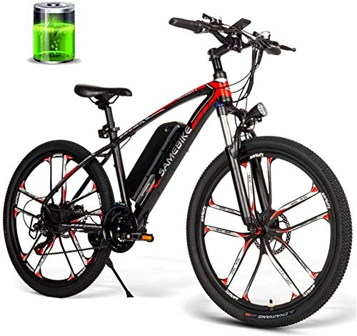 Bicicletas eléctrica : ZJZ Bicicleta eléctrica de 26 Pulgadas 350W 48V 8AH Motor ciclomotor Bicicleta Resistente al Agua 30 km / h Bicicleta eléctrica de Alta Velocidad Hombres Adultos / Ciudad / Viaje Todoterreno