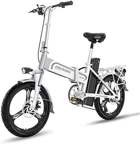 Bicicletas eléctrica : ZJZ Bicicletas eléctricas rápidas para Adultos Bicicleta eléctrica Ligera Ruedas de 16 Pulgadas Bicicleta portátil con Pedal 400W Power Assist Bicicleta eléctrica de Aluminio
