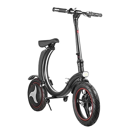 Bicicletas eléctrica : ZXQZ Bicicletas Eléctricas para Adultos, Bicicleta Eléctrica Plegable Súper Liviana de 14", Bicicleta Eléctrica de 2 Ruedas para Viajeros Urbanos, 30 Km / H