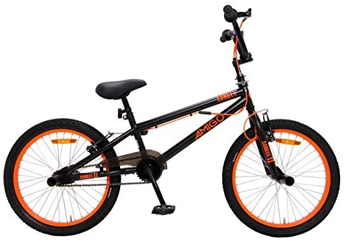 BMX : AMIGO Danger – Bicicleta infantil – 20 pulgadas – Niños – BMX bicicleta – Freestyle – a partir de 5 años – Negro