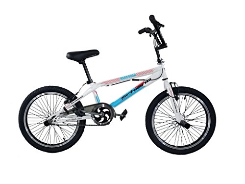 BMX : F.lli Schiano Hard Road BMX Bicicleta, Hombre, Blanco / Azul, 20"