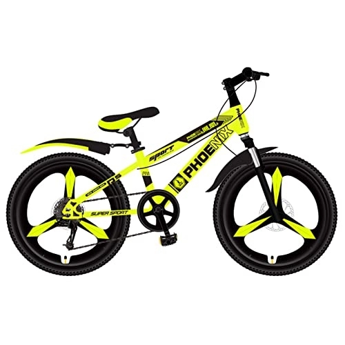 BMX : YibaoKids Bicicleta De Estilo Libre BMX para Niños De 18 Pulgadas para Niños Y Niñas, De 7 Años En Adelante, Bicicletas para Niños con Cambio De Velocidad con Marco De Aleación De Aluminio, Yellow