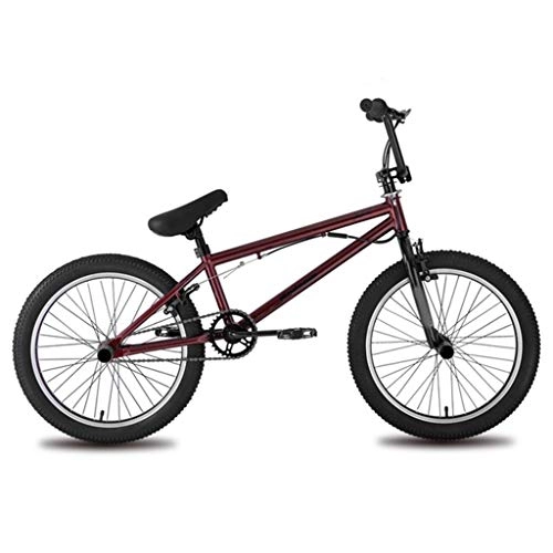 BMX : Zhangxiaowei El Montar en Bicicleta nios y nias Red Freestyle Bicicletas de 20 Pulgadas Bicicleta de Acero de Ancho Dual de los Hijos Adultos, Rojo