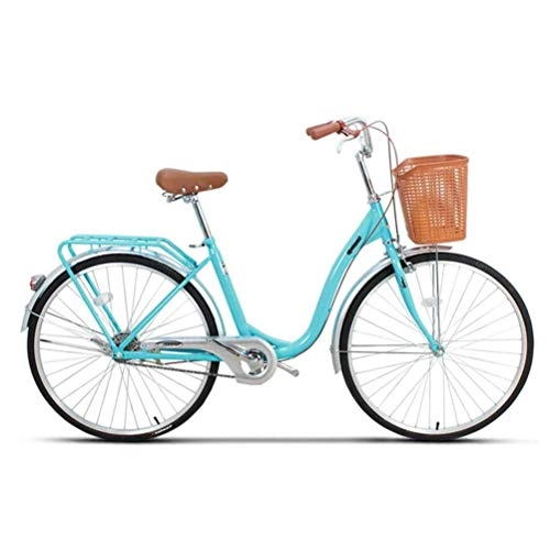 Crucero : Bicicleta Urbana De Cercanías, Bicicleta Urbana para Mujeres, Bicicleta Ligera Ligera para Adultos, Marcos Medianos De Paso De Acero para Paseos Y Desplazamientos Urbanos, Azul, 20Inch
