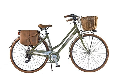 Crucero : Canellini Via Veneto by Bicicleta Bici Citybike CTB Mujer Vintage Dolce Vita Aluminio Green Verde Olive (50)