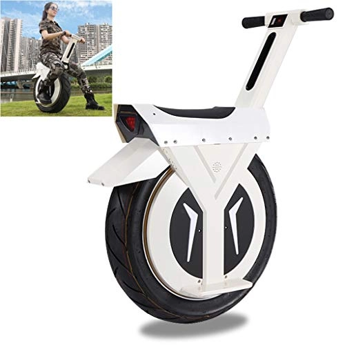 Monociclos autoequilibrio : myself Smart Auto-Equilibrio de Monociclo Eléctrico Triciclo For Adultos Solowheel 60V 500W con Asiento Fácil de Aprender Conmuta El Viaje Extraíble Se Puede Poner en El Maletero Blanco Negro