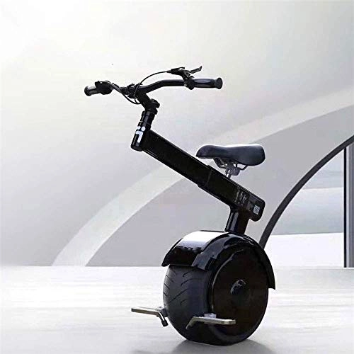 Monociclos autoequilibrio : YUHT Monociclo eléctrico Plegable, Scooter eléctrico con giroscopio de una Rueda con llanta de Calle sin cámara, Barra de tensión, Motor de Cubo de 800 W, Peso de 22 kg (Color: Negro, tamaño: 50