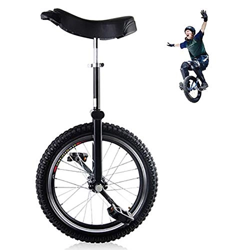 Monociclo : aedouqhr Monociclo de Equilibrio Negro (niños de 12 años) (20 / 24 ''), Bicicletas Profesionales de Entrenador para Adultos, llanta de aleación Extra Gruesa, Fitness al Aire Libre (tamaño: 16 Pulgadas)
