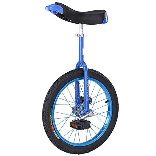 Monociclo : aedouqhr Rueda de 16" / 18" / 20" / 24" para niños Adultos, Bicicleta de Pedal de Ciclismo de Estilo Libre para Ejercicio de Equilibrio al Aire Libre, cumpleaños (Color: Azul, Tama