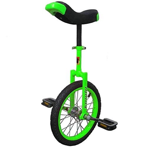 Monociclo : aedouqhr Unisex Verde, 16"para niños, 20" / 24"para Adultos, Bicicleta Deportiva al Aire Libre para Padre / Madre / Hijo / Hija (Color: Blanco, tamaño: Rueda de 16 Pulgadas)