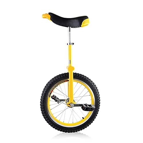 Monociclo : Bicicleta Monociclo para niños y niñas con Rueda de 16" / 18" / 20" / 24", Adultos niños Grandes Unisex Adulto Principiante Amarillo, Carga 150 kg / 330 LB (tamaño: 18"(46 cm))