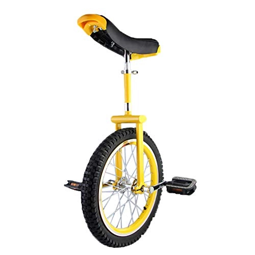 Monociclo : Entrenador de Ruedas Monociclo Altura Ajustable Antideslizante Equilibrio de NeumáTicos de Montaña Ejercicio de Ciclismo, para Principiantes Profesionales NiñOs Adultos / 20 Inch / amarillo