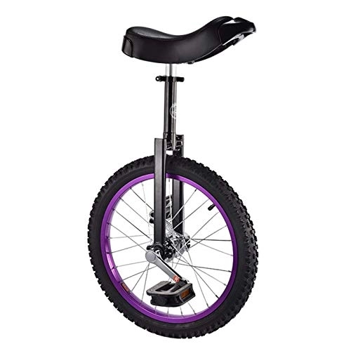 Monociclo : FZYE Uni Cycle Monociclo Morado para niños Monociclo Monociclo de 16 / 18 Pulgadas para Adultos / Principiantes / Hombres Hombres y Mujeres Adultos / niños para Trek Fitness Ejercicio, 18