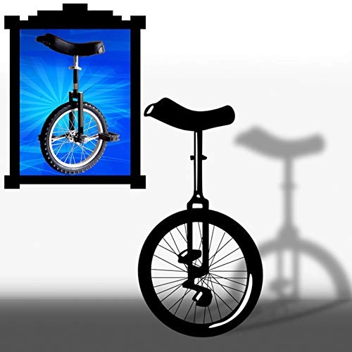 Monociclo : GAOYUY Monociclo, 16 / 18 / 20 / 24 Pulgadas Rueda Única De Altura Ajustable Monociclo Infantil Adulto Deportes De Ciclismo Al Aire Libre Fácil De Instalar (Color : Black, Size : 16 Inches)