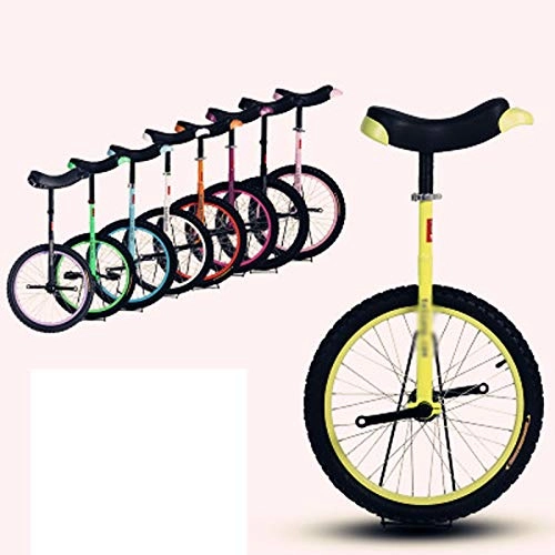 Monociclo : GAOYUY Monociclo 16 Pulgadas Sillín Cómodo Y Ajustable Monociclo De Rueda De Entrenador for Niños Fuerte Y Robusto Deportes De Ciclismo Al Aire Libre (Color : Yellow, Size : 16 Inches)