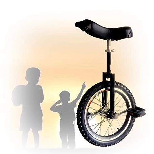 Monociclo : GAOYUY Monociclo De 16 / 18 / 20 / 24 Pulgadas, Deportes De Ciclismo Al Aire Libre Neumático Antideslizante Ciclo Equilibrio Ejercicio Diversión Fitness para Adultos Niños (Color : Black, Size : 24 Inch)