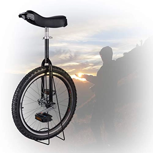Monociclo : GAOYUY Monociclo Entrenador 16 / 18 / 20 / 24 Pulgadas Altura Ajustable Monociclo Freestyle Ejercicio De Ciclismo De Equilibrio para Adultos Niños (Color : Black, Size : 24 Inch)