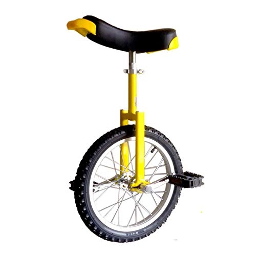 Monociclo : GAOYUY Monociclo, Monociclo De Rueda De 16 / 18 / 20 / 24 Pulgadas Cómodo Y Fácil De Manejar for Principiantes / Profesionales / Niños / Adultos (Color : Yellow, Size : 16 Inches)