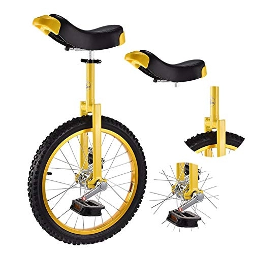 Monociclo : HWF Monociclo Monociclo para Niños para Niños Niñas, Rueda Antideslizante de 16 Pulgadas / 18 Pulgadas, Altura Ajustable Ejercicio de Equilibrio en Bicicleta para Niños de 9 a 14 Años