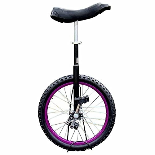 Monociclo : HXFENA Monociclo, Ajustable Antideslizante Duradero Acrobacia Equilibrio Bicicleta Ejercicio Rueda Entrenador, SillíN ErgonóMico Contorneado Adecuado para Principiantes / 16 Inches / Purp