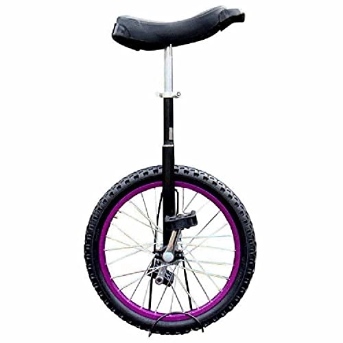 Monociclo : HXFENA Monociclo Ajustable, Kids Adultos Acrobacia Profesional Rueda Entrenador Equilibrio Ciclismo Ejercicio Monorrueda Pedales sillín de Contorno Ergonómico / 18 Inches / Purple