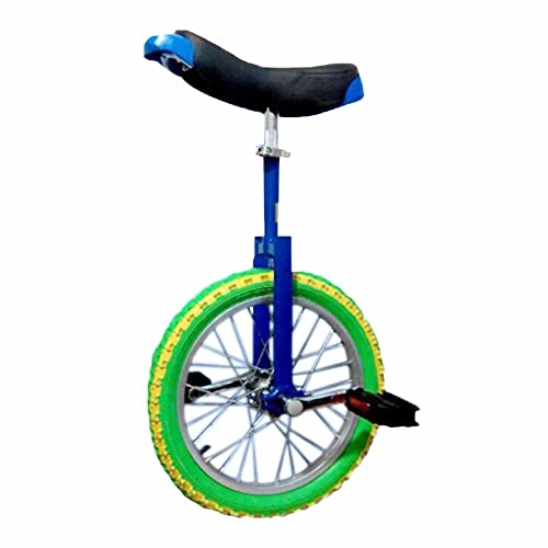 Monociclo : HXFENA Monociclo Ajustable, NiñOs Adultos Acrobacia Profesional Rueda Entrenador Equilibrio Ciclismo Ejercicio Contorneado SillíN ErgonóMico / 16 Inches / Blue