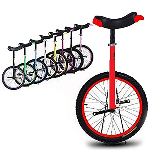 Monociclo : Lhh Monociclo Monociclo de Entrenador Rojo para Niños / Adultos con Diseño Ergonómico, Equilibrio de Neumáticos Antideslizante Ajustable en Altura Ciclismo Bicicleta Estática (Size : 16inch)