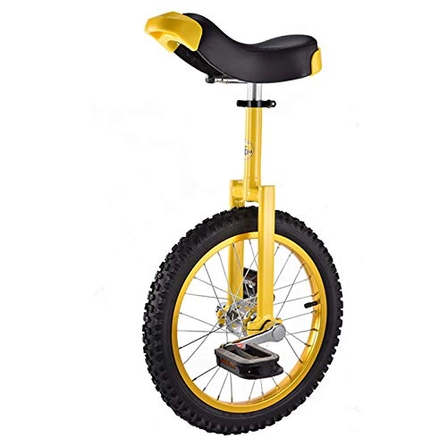 Monociclo : LXX Bicicletas Monociclo 16 Pulgadas Antideslizante Monociclo de Rueda Adolescentes, Neumatico de Montana Ciclismo Ejercicio de Autoequilibrio Equilibrio (Color : Yellow)
