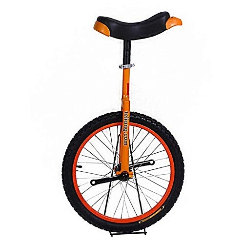 Monociclo : LXX Monociclo Llantas neumáticas de 16 / 18 / 20 Pulgadas, Bicicleta Naranja, Asiento de Bicicleta Ajustable para niños Mayores / Adultos, Regalo de cumpleaños, Carga máxima de 300 Libras