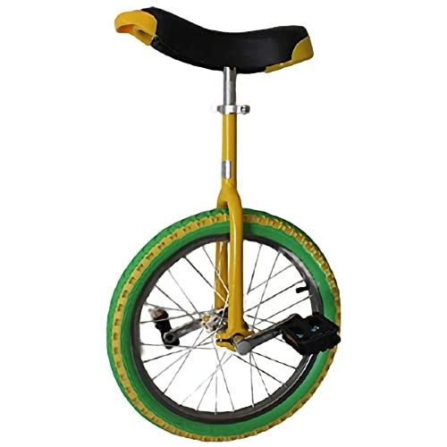 Monociclo : Monocicli, Bici a Ruota per Adulti Bambini Uomini Adolescenti Boy Rider, Mountain Outdoor Sport all'Aria Aperta Fitness Esercizio Salute (Verde-Giallo) (Color : Green-Yellow, Size : 16Inch) Durevole