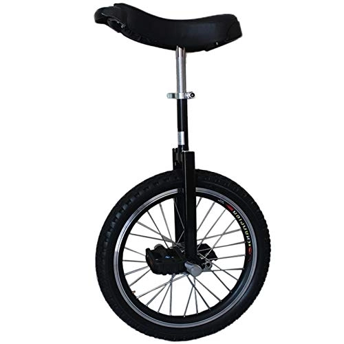 Monociclo : Monocicli da 24 pollici con manici Adulti / persone pesanti / professionisti, Monociclo con ruote grandi all'aperto con pneumatici Grassi e Sella regolabile (Color : Black)