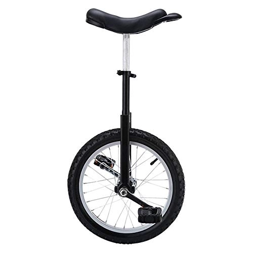 Monociclo : Monociclo, Bicicleta Competitiva de una Sola Rueda Llanta de AleacióN Aluminio Equilibrio Ejercicio de Ciclismo para Kids Principiantes Altura Adecuada 135-165CM / 18 inches / Negro