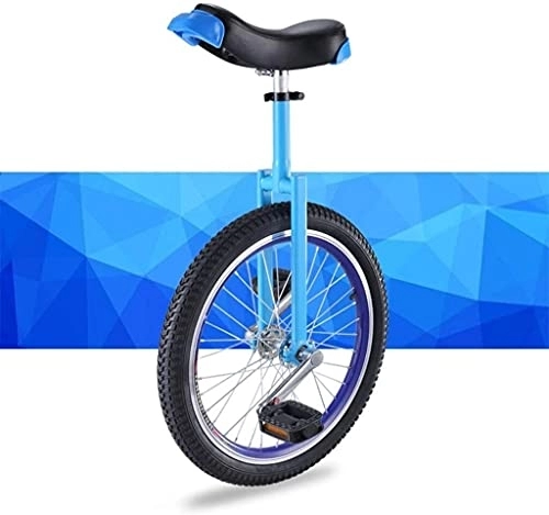 Monociclo : Monociclo Bicicleta Monociclo Monociclo para niños Adultos 16 / 18 / 20 Pulgadas Rueda Monociclos Tenedor Soporte de Acero al manganeso (Azul 20 Pulgadas)