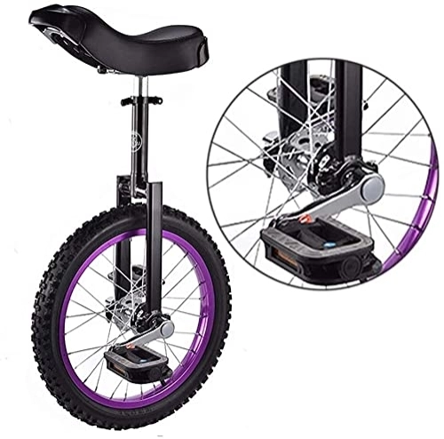 Monociclo : Monociclo Bicicleta Monociclo Monociclo para niños de 16 Pulgadas, Bicicleta Divertida para Ejercicios de Equilibrio con Asiento cómodo y Rueda Antideslizante, para niños de 9 a 14 años, Púrpura