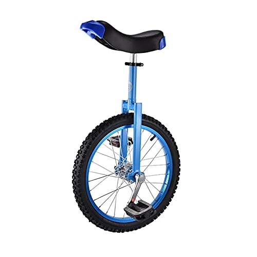 Monociclo : Monociclo con Ruedas de 18"(46 cm) para Adultos / niños Grandes, Principiantes para niños y niñas al Aire Libre, llanta de aleación de Aluminio y Acero al manganeso (Color: Azul)