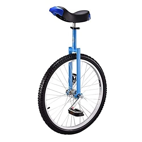 Monociclo : Monociclo con Ruedas De Cuerpo Azul Bicicleta Estática para Recreación Al Aire Libre Monociclo Unisex De 24 Pulgadas con Pedales Antideslizantes (Color: Azul, Tamaño: 24 Pulgadas) Durable