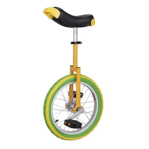 Monociclo : Monociclo De 20 Pulgadas con Neumáticos De Colores Gruesos, Anillo De Aleación De Aluminio Grueso, Bicicletas para Adultos Monociclo Bicicletas De Montaña De Altura Ajustable Amarillo-Verde (Color: